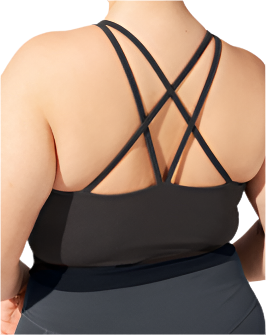 CELESTE MESH CROP BRALETTE BLACK