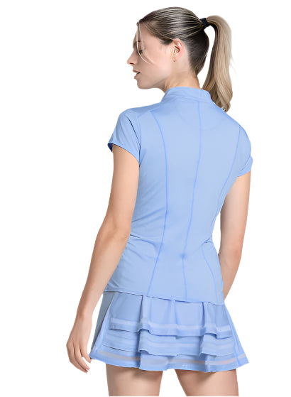 SWING ZIP SHORT SLEEVE TOP - BLAV