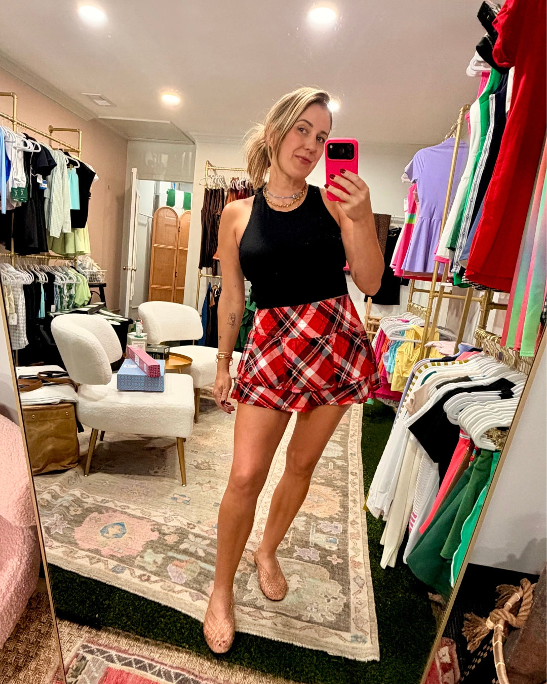 RUFFLE SKIRT - HOLIDAY 26 PLAID
