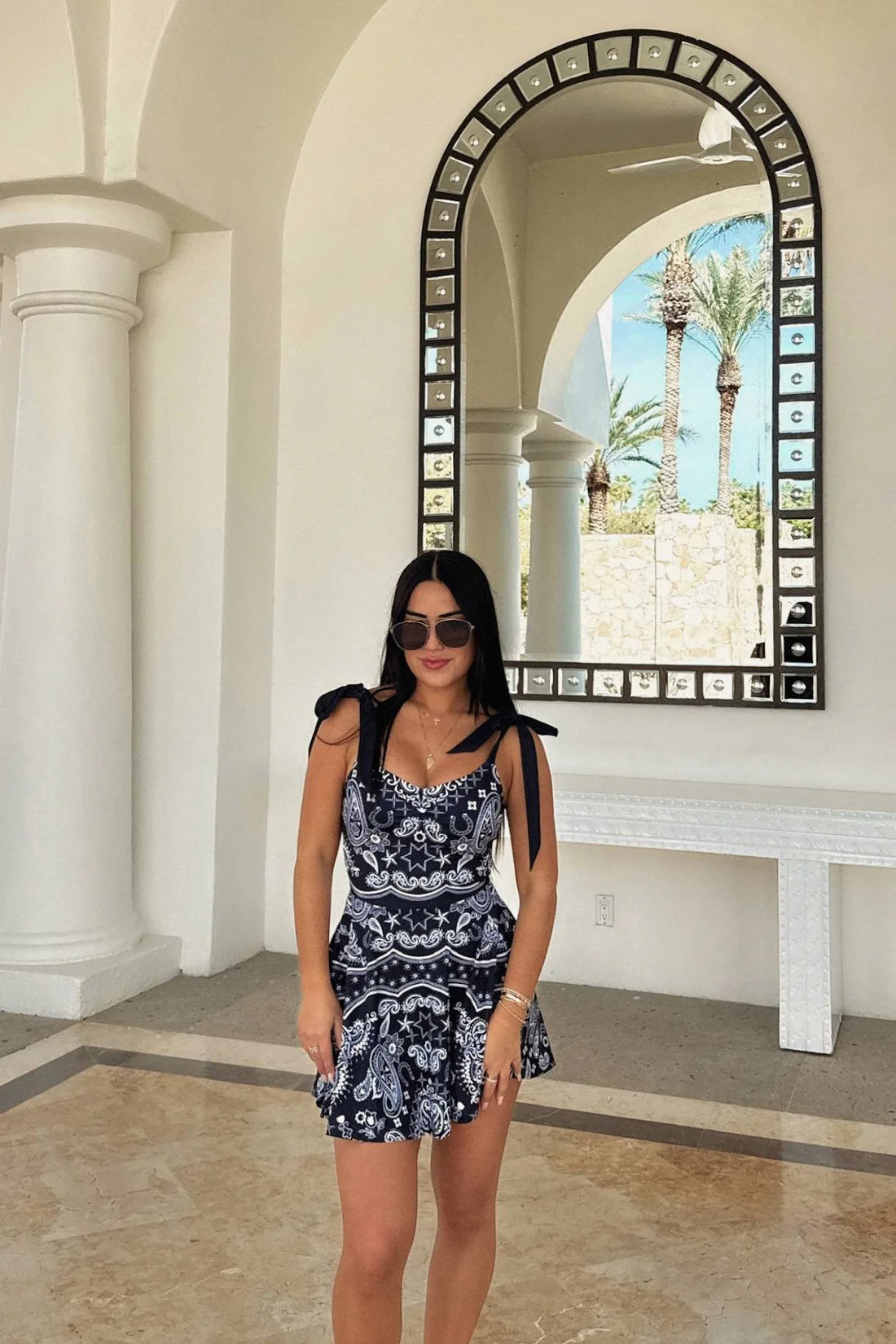 PIXIE DRESS - BANDANA BLACK