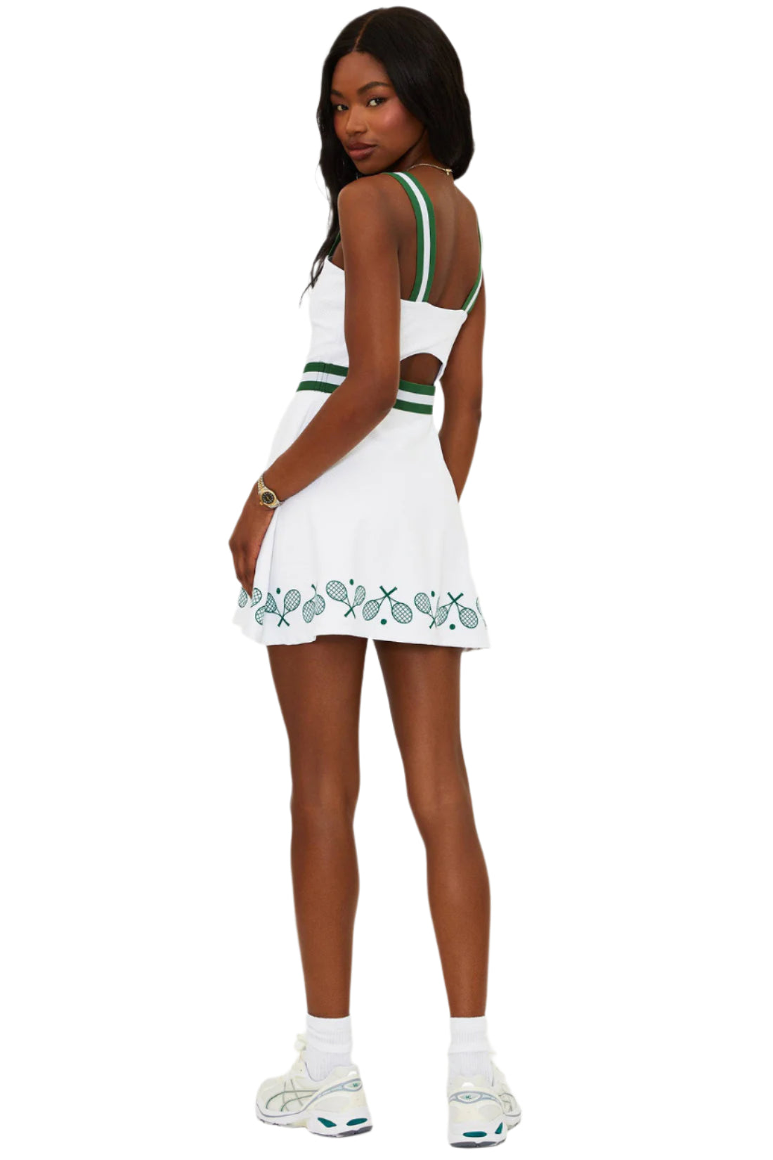 MIRIAM DRESS - RACQUET WHITE