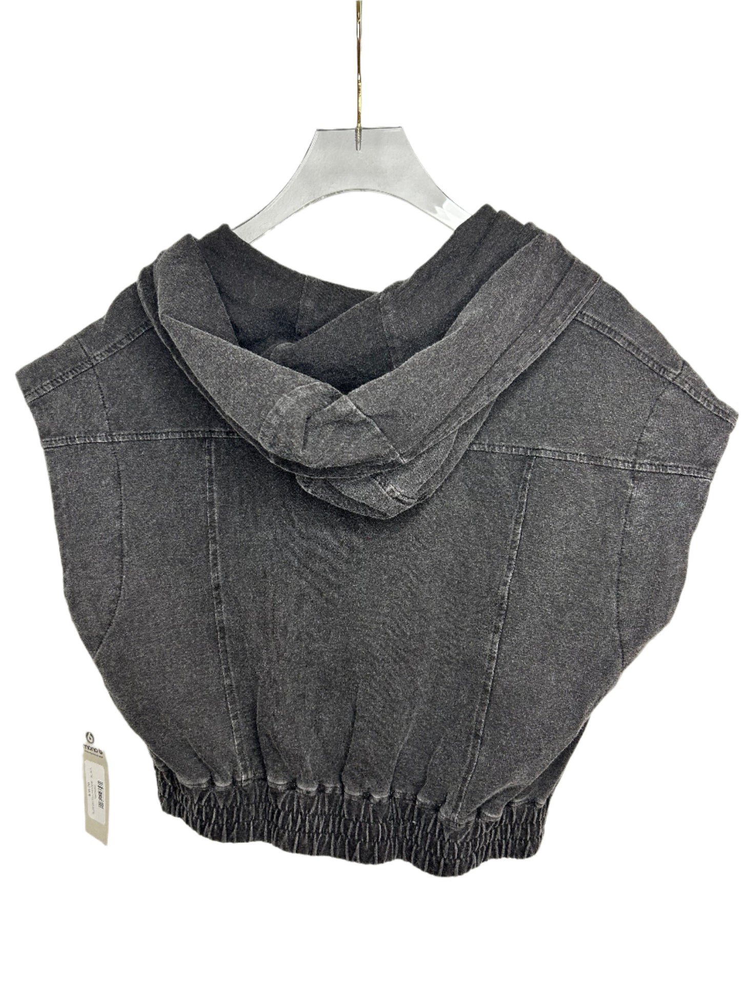 SLEEVELESS HOODIE - BLACK