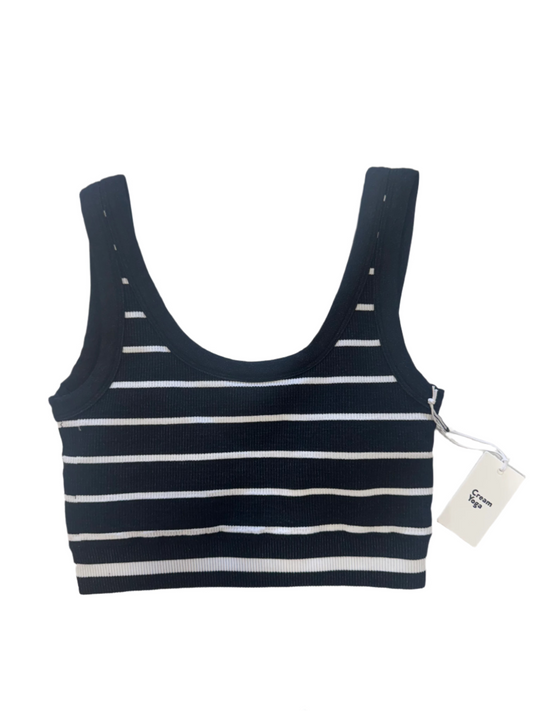 JOYCE STRIPE BRA - BLACK/WHITE