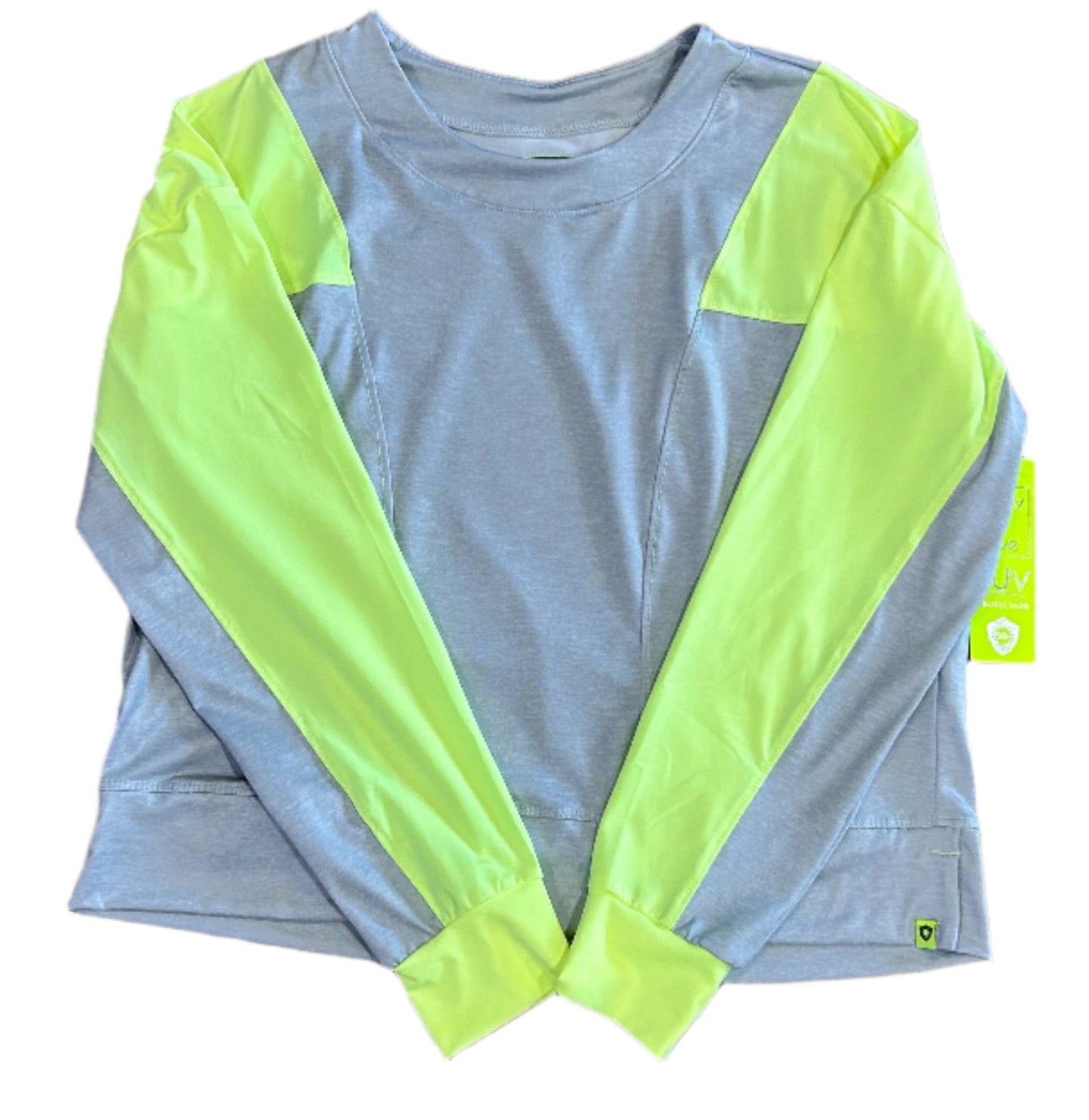 COLORBLOCK LONG SLEEVE- HEATHER GREY