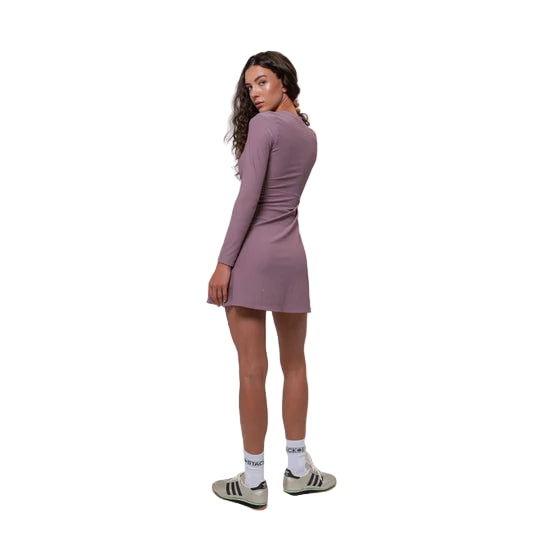 COURTSIDE LONG SLEEVE DRESS - AMETHYST