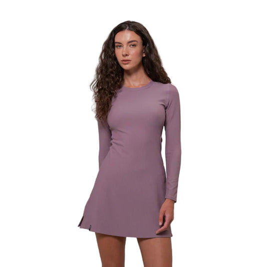 COURTSIDE LONG SLEEVE DRESS - AMETHYST