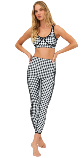 RELLA LEGGING - SLATE GINGHAM