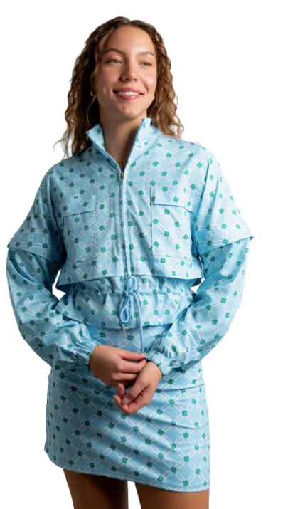 PENNY WINDBREAKER - BLUE DIAMOND FLORAL