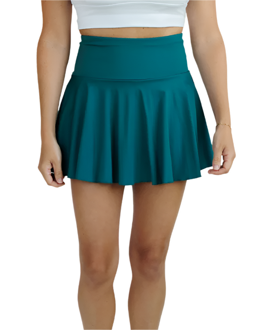 KENZIE TWIRL SKIRT - SPRUCE GREEN