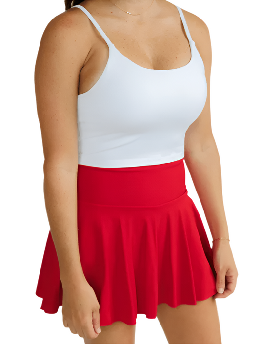 KENZIE TWIRL SKIRT RED