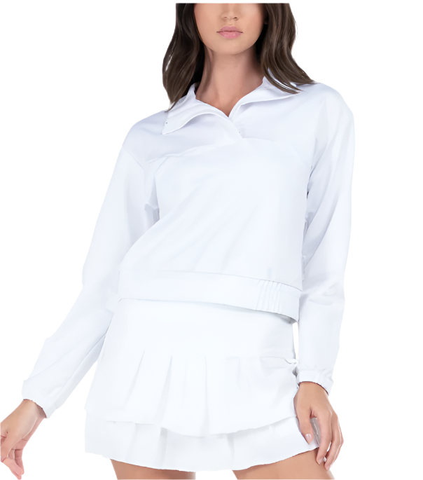 MOCK PULLOVER - WHITE