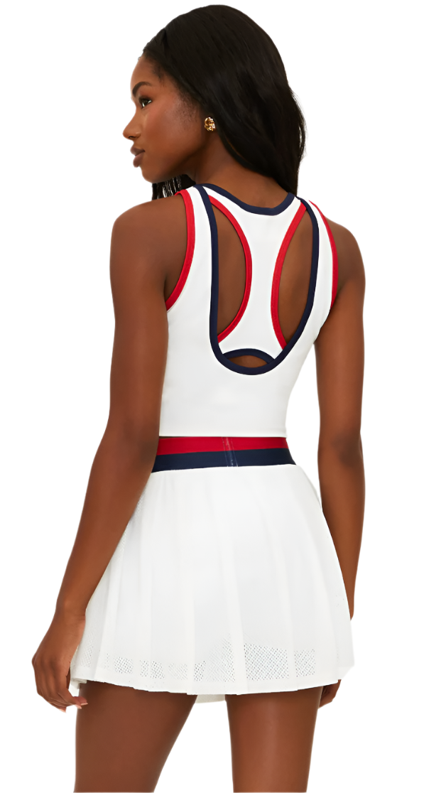 IRINA SKIRT - CHERRY INDIGO COLORBLOCK