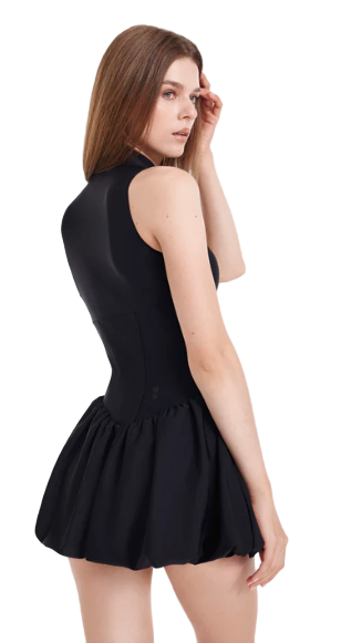 ROME BUBBLE DRESS - BLACK