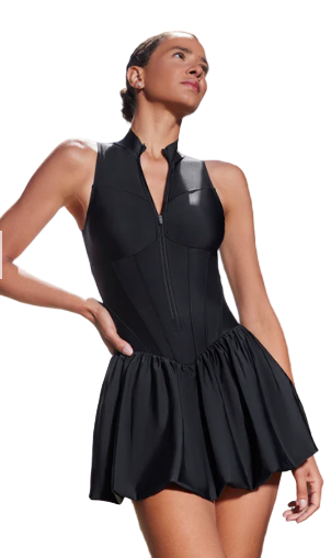 ROME BUBBLE DRESS - BLACK