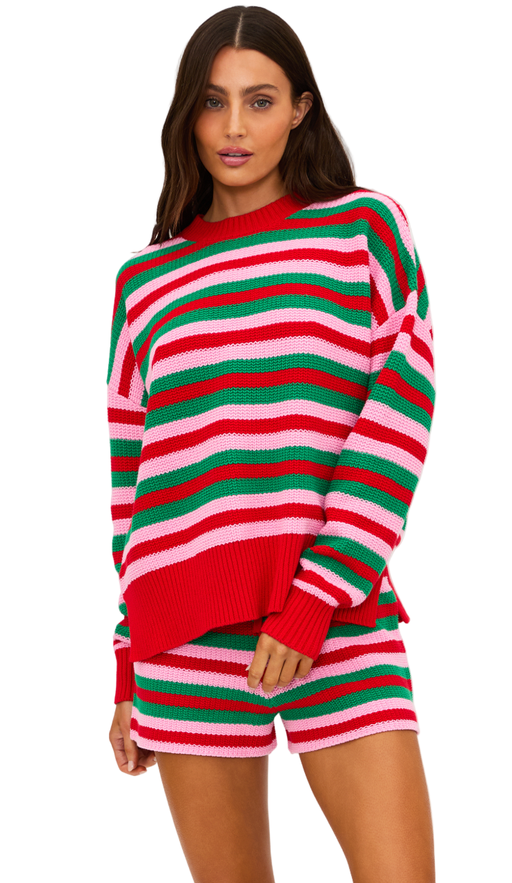 CALLIE SWEATER - RUBY STRIPE