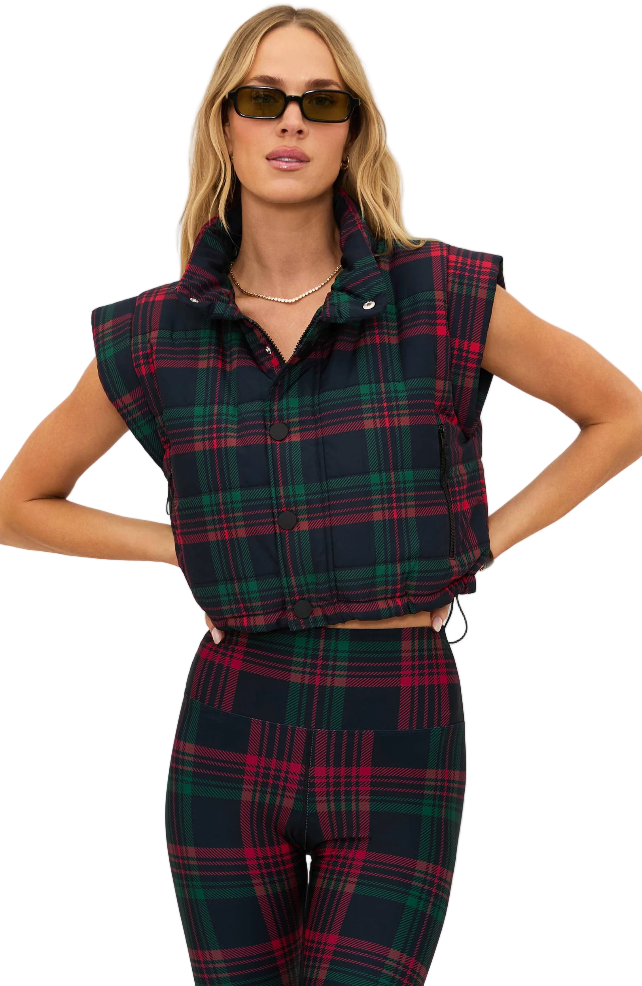 CANYON PUFFER VEST - RIBBON PLAID