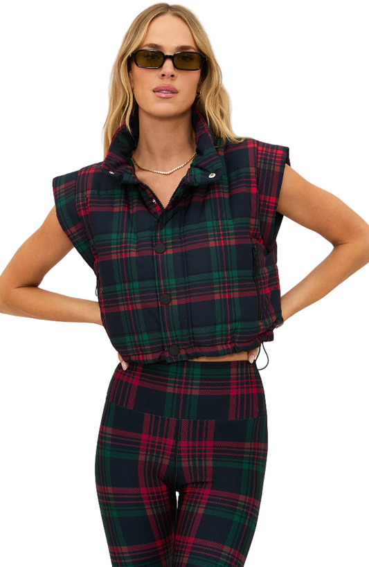 CANYON PUFFER VEST - RIBBON PLAID