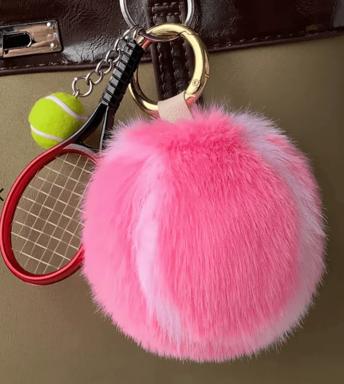 FLUFF BALL TENNIS CHARM