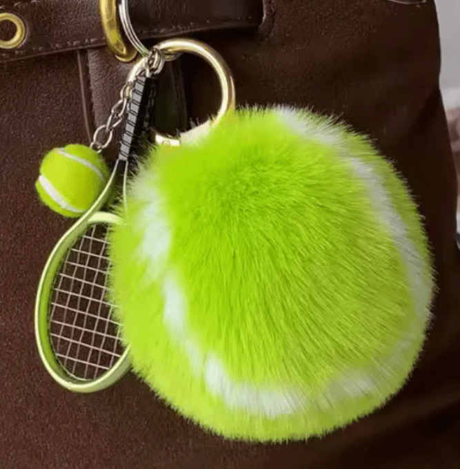 FLUFF BALL TENNIS CHARM