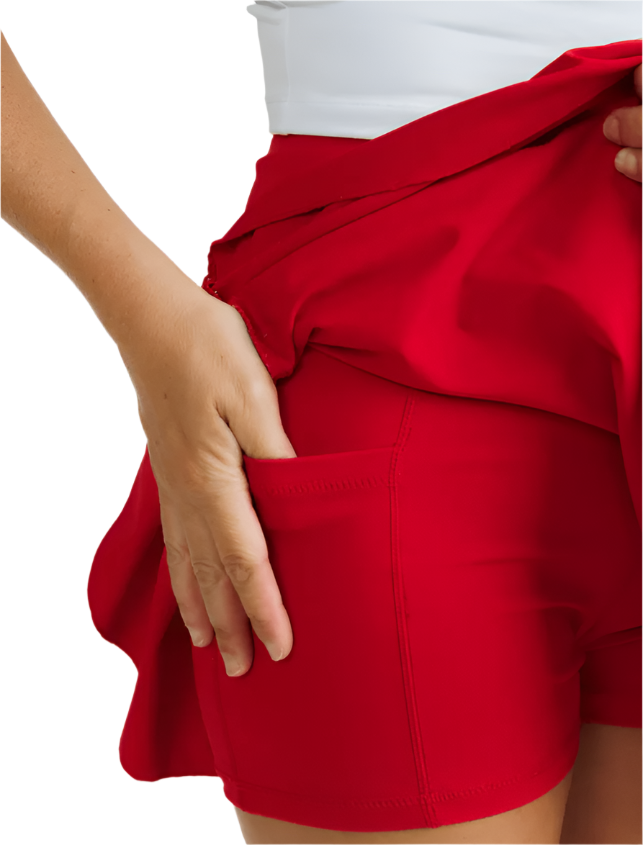 KENZIE TWIRL SKIRT RED