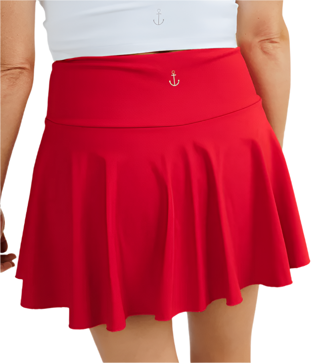 KENZIE TWIRL SKIRT RED