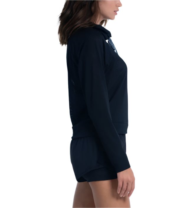 MESH PULLOVER - BLACK