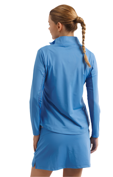 AVA L/S TOP - HYDRANGEA BLUE