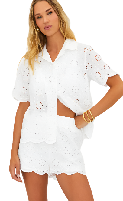 LEXIE TOP - WHITE MAGNOLIA EYELET