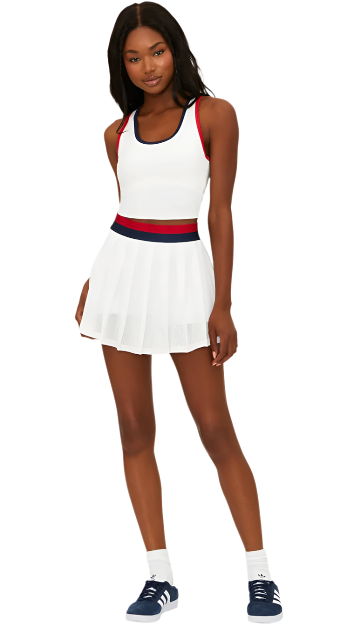 IRINA SKIRT - CHERRY INDIGO COLORBLOCK