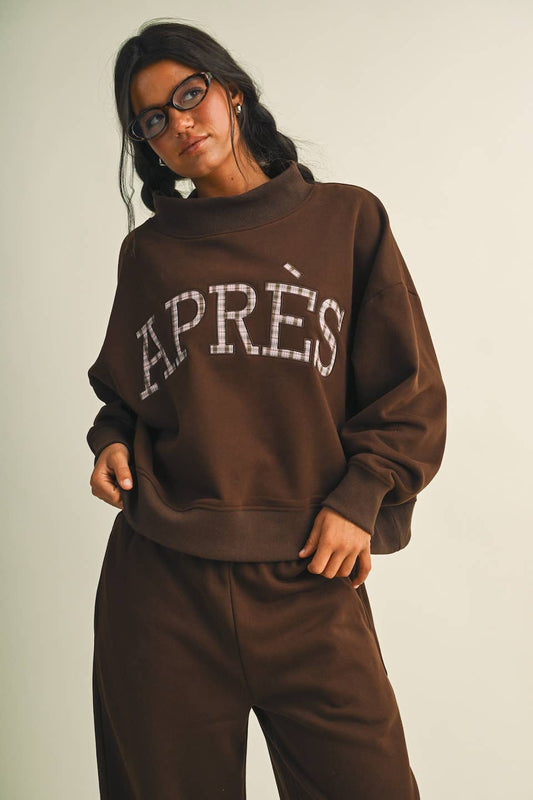 APRES MOCK NECK - CHOCOLATE