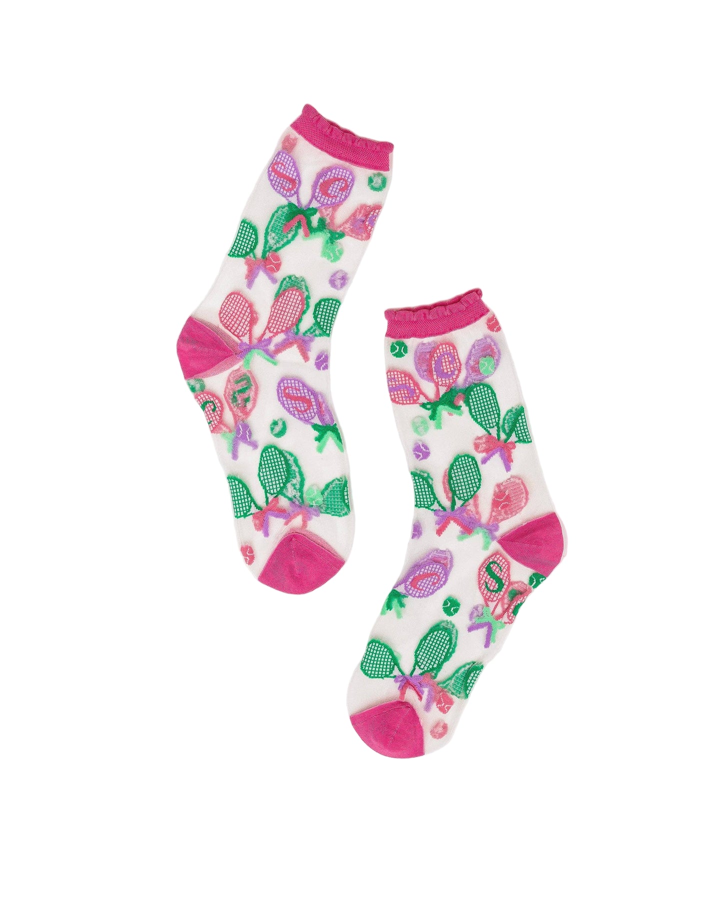 TENNISCORE RUFFLE SHEER CREW SOCK