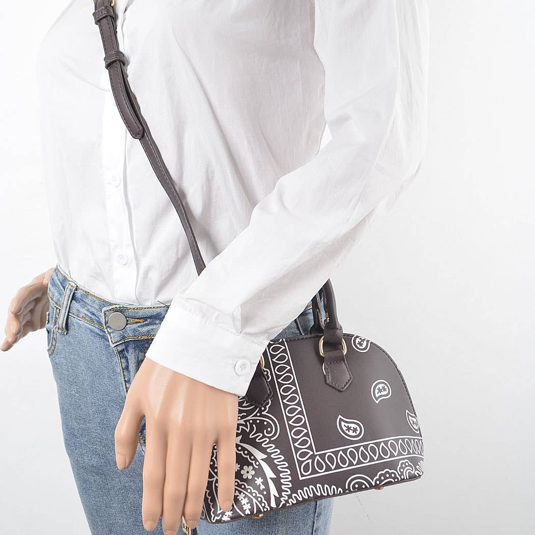 HANDLE BAG - BANDANA BROWN