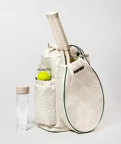 TENNIS QUILTED TOTE BACKPACK - WHITE