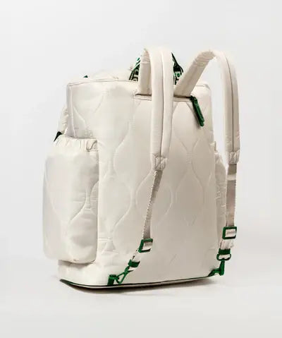 TENNIS QUILTED TOTE BACKPACK - WHITE