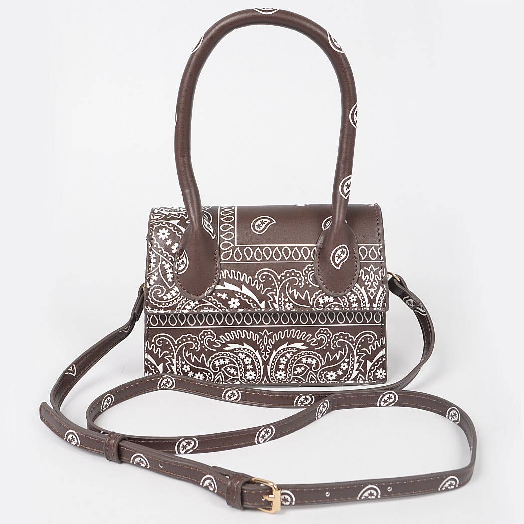 SINGLE FLAP BANDANA BAG - BROWN