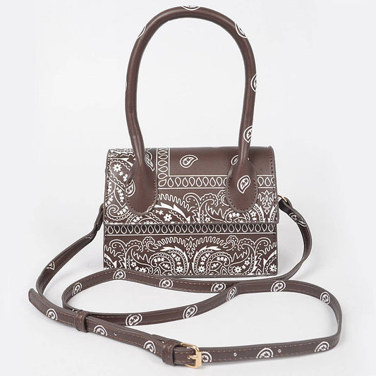 SINGLE FLAP BANDANA BAG - BROWN