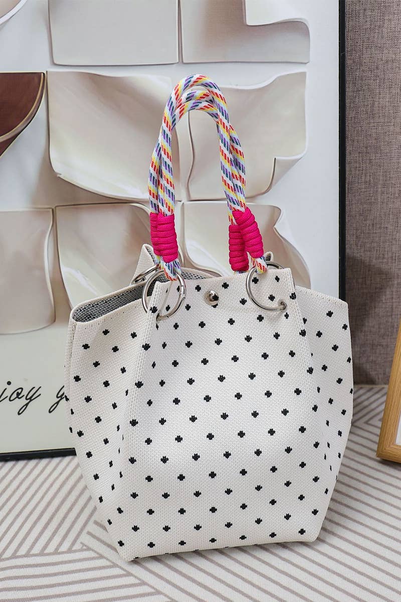 STRIPED MINI TOTE - ORANGE
