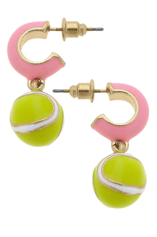 Blair Tennis Ball Huggie Hoop Earrings