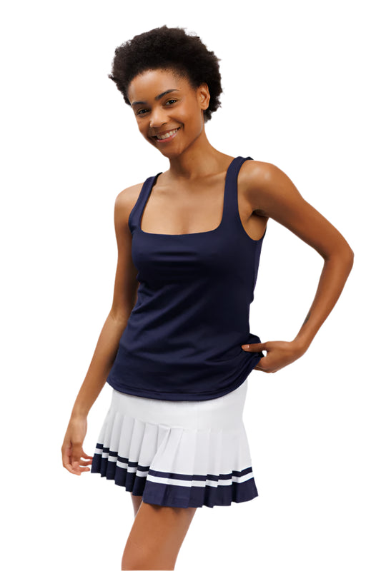 KAY SQUARE NECK TANK NAVY